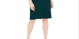 Vestido tubinho feminino Vince Camuto com decote em V, verde, tamanho 8
