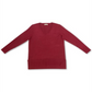 Suéter feminino com decote em V e bainha de faixa, tamanho médio, vermelho, estilo &amp; co