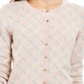 Cardigan feminino com estampa de lurex Charter Club, combinação de fita de balé, rosa, tamanho GG