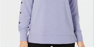 Ideology Women's Fitness Running Pullover Top Purple Size X-Small