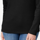 Karen Scott Blusa Feminina de Algodão com Gola Henley Preta Tamanho Pequeno P