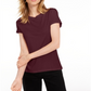 Camiseta feminina lisa com amarração nas costas Maison Jules, vermelha, tamanho médio