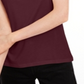 Camiseta feminina lisa com amarração nas costas Maison Jules, vermelha, tamanho médio