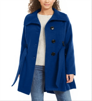 Casaco Madden Girl Junior com cinto e saia azul tamanho grande