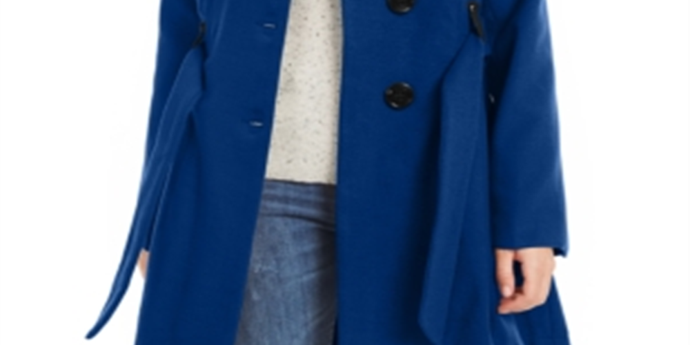 Casaco Madden Girl Junior com cinto e saia azul tamanho grande