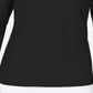 Blusa feminina Karen Scott de algodão com camadas, preta, tamanho X-S