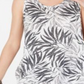 Blusa feminina estilo &amp; co com decote redondo e estampa, tamanho pequeno, branca