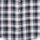 Camisa xadrez de linho masculina Perry Ellis, cinza, tamanho grande