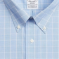 Camisa social masculina Brooks Brothers Regent Slim Fit Stretch, xadrez, sem passar, azul, tamanho 16-35