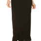 Vestido formal feminino SLNY com babados, zíper, sem mangas, estilo maxi bainha, preto, tamanho 12