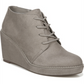 Carlos Santana Wills Wedge com cadarço feminino, cinza, tamanho 8 M