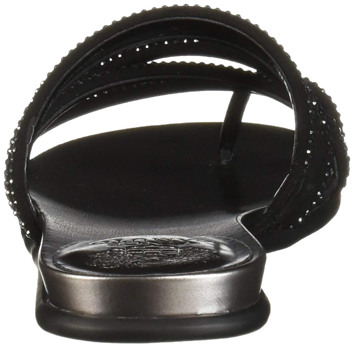 Sandália Rasteira Ezzina Feminina Vince Camuto Preta Tamanho 11