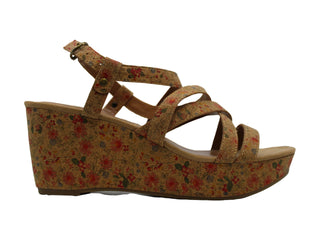 Sandálias femininas estilo &amp; co Ionna de couro sintético, marrom, tamanho 6,5 M