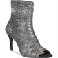 Botas femininas de cano curto Rielee 2 com strass e bico aberto, da INC International Concepts, cinza, tamanho 10 M