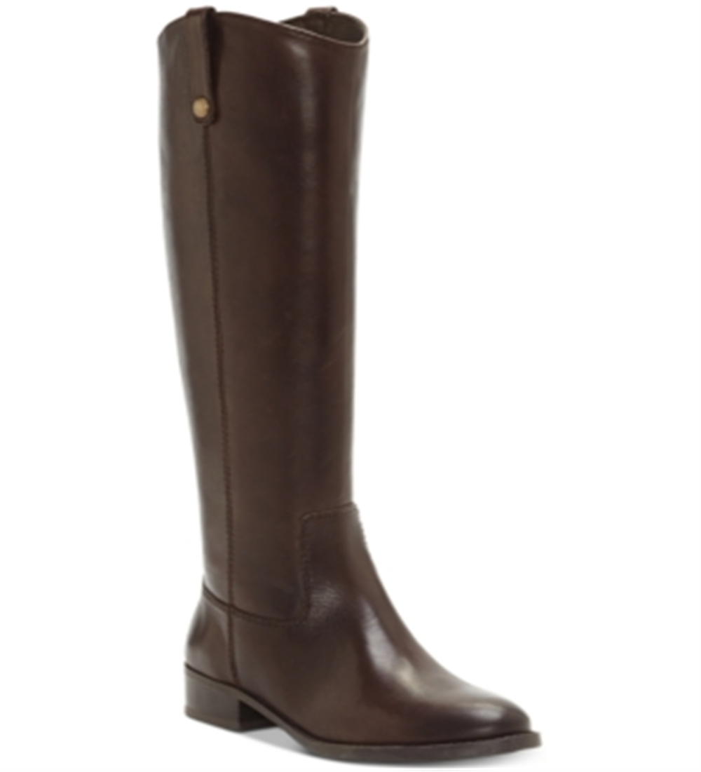 Botas de montaria femininas INC International Concepts Fawne em couro marrom, tamanho 5,5 M