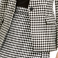 Calvin Klein Blazer Feminino Estampa Pied-de-poule Botão Único Preto Tamanho 6