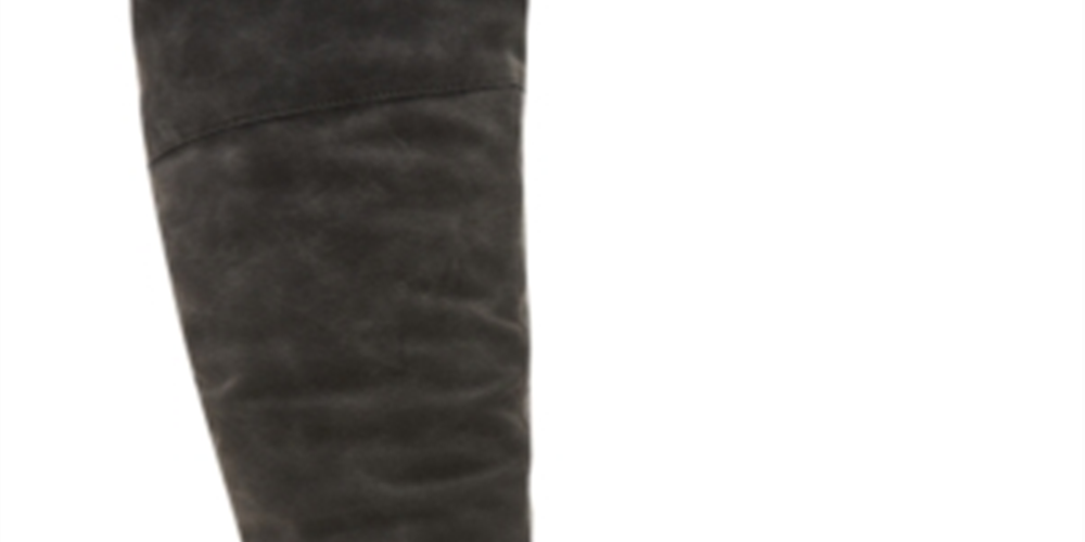 Botas femininas com zíper e bico redondo franzido no cano, estilo Style &amp; Co, cinza, tamanho 6