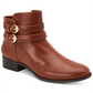 Botas femininas Jaimee com bico fechado e cano curto, tamanho 8,5, marrom, da NOSTOCK Charter Club