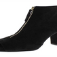 Botas femininas de salto bloco Kirsi de camurça sintética da INC International Concepts, pretas, tamanho 8,5