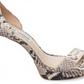 Sandália feminina Steve Madden Snake Starlet em couro, tamanho 9M, cor areia