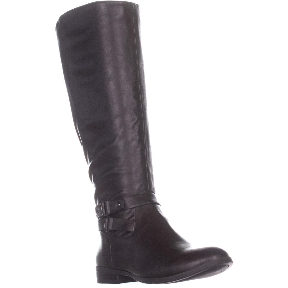 Botas de montaria Kindell de couro sintético femininas Style &amp; Co, marrom, tamanho 5 M