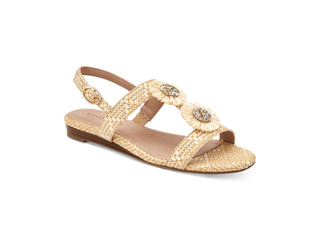 Charter Club Zoeyy Sandálias femininas casuais com tira no tornozelo e bico aberto, tamanho 10 M, marrom