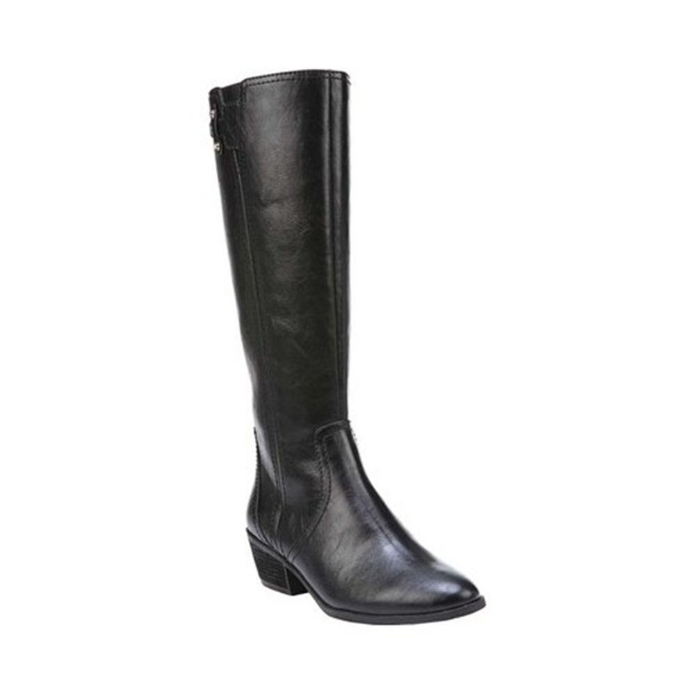 Bota feminina Dr. Scholl's Brilliance Wide Calf Tall, preta, tamanho 9,5
