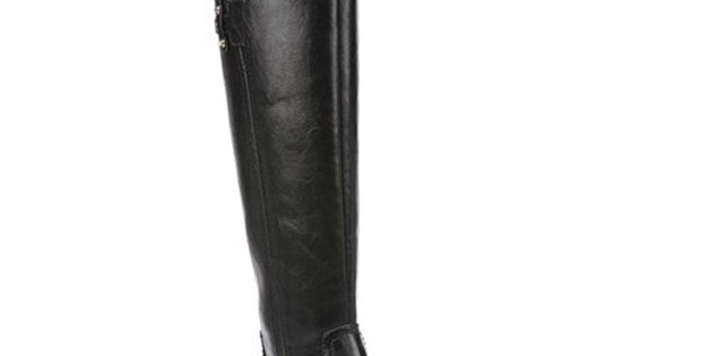 Bota feminina Dr. Scholl's Brilliance Wide Calf Tall, preta, tamanho 9,5