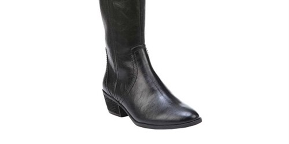 Bota feminina Dr. Scholl's Brilliance Wide Calf Tall, preta, tamanho 9,5
