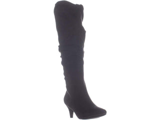 Bar III Women's Edina Suede Pointed Toe Knee High Fashion Boots Black Size 10 M