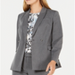 Calvin Klein Blazer feminino listrado abotoamento duplo cinza tamanho 14