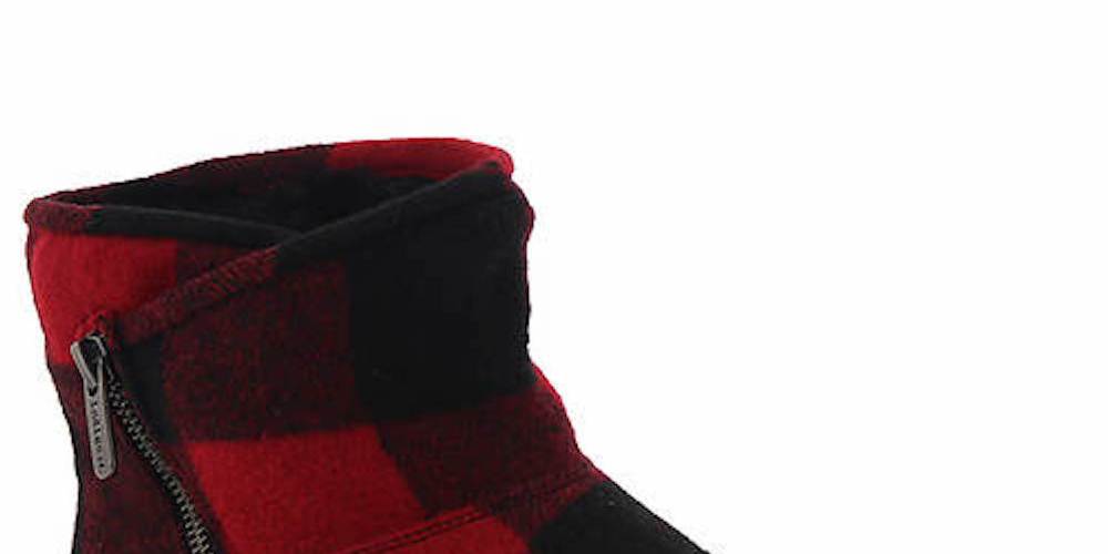 Botas femininas Ashley de pele sintética com bico fechado, vermelhas, tamanho 8 M, Indigo Rd.