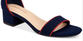 Charter Club Sandálias Ruue Femininas de Duas Peças Azuis Tamanho 5 M