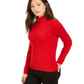 Suéter feminino de tricô com gola alta Charter Club, vermelho, tamanho pequeno XL