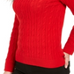 Suéter feminino de tricô com gola alta Charter Club, vermelho, tamanho pequeno XL
