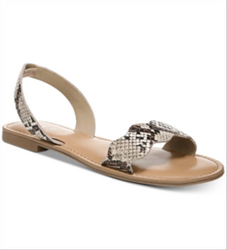 Bar III Women's Leena Open Toe Casual Slingback Sandals Brown Size 8 M