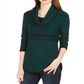 Suéter estampado com gola alta feminino Style &amp; Co, verde, tamanho XX-G