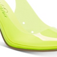 Wild Pair Sapatos Femininos Transparentes Darci com Almofada, Bico Fino e Salto Agulha, Verde, Tamanho 6