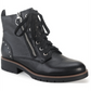 Botas de combate femininas American Rag Tatum Leather Studded, pretas, tamanho 5 M
