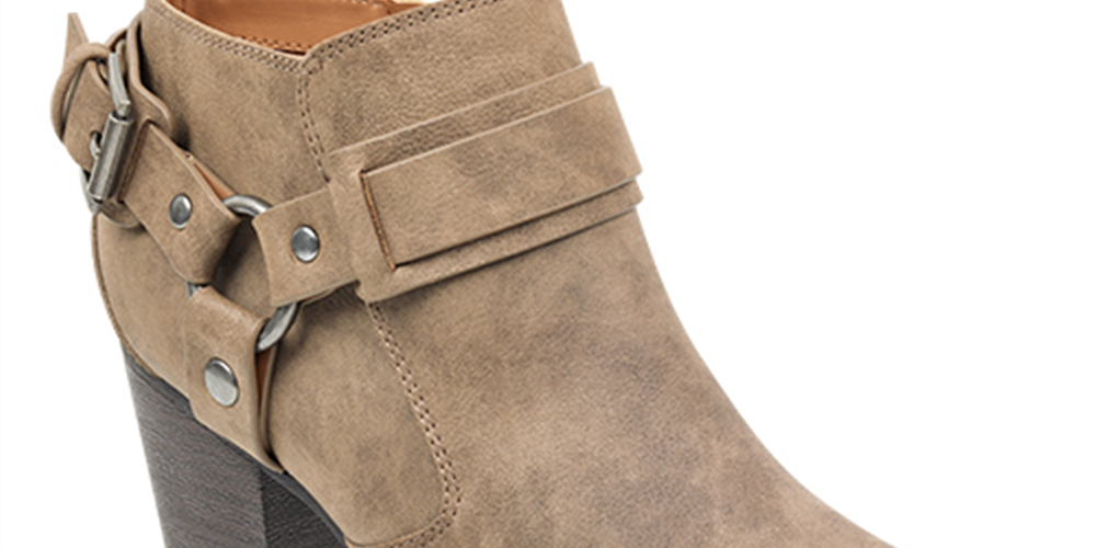 Botas femininas Indigo Sansun com fivela, marrom, tamanho 8,5 M