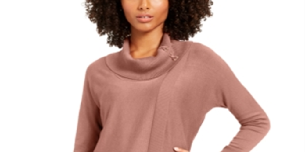 JM Collection Suéter Feminino Lilás Grande Canelado Malha Pulôver Rosa Tamanho Grande