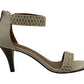 Estilo &amp; Co Feminino Paycee Fabric Open Toe Especial Bege Tamanho 5 M