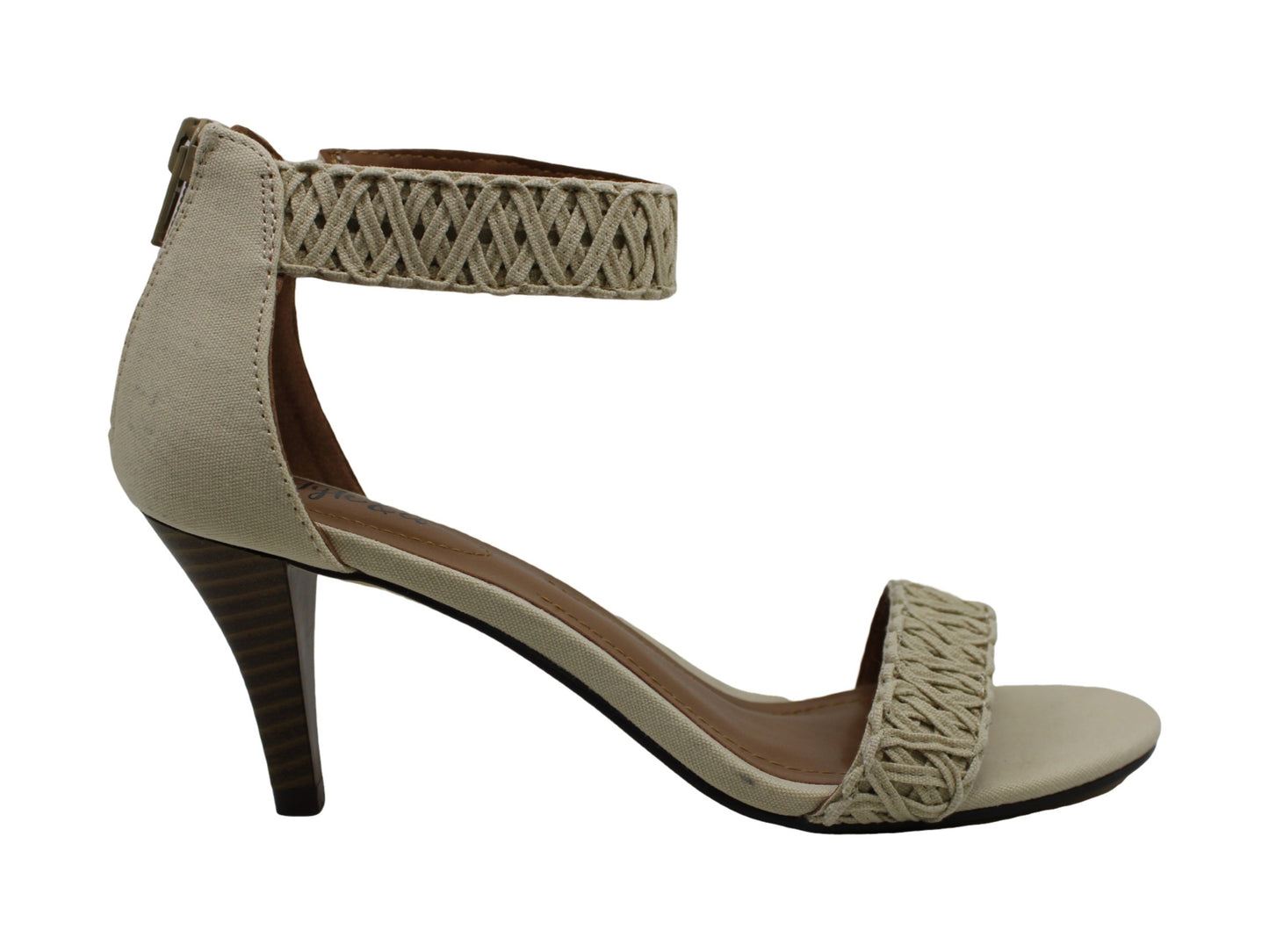 Estilo &amp; Co Feminino Paycee Fabric Open Toe Especial Bege Tamanho 5 M