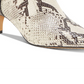 Botas femininas Vince Camuto de couro com estampa de cobra Merrie, bege, tamanho 5 1/2