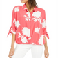 Blusa Alfani Feminina Petite Frente Dobrada Rosa Tamanho Petite XL