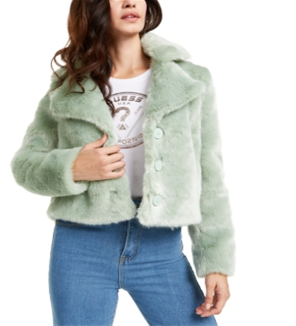 Casaco Guss Feminino Minted Faux Fur Verde Tamanho XL