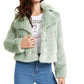 Casaco Guess Feminino Minted Faux Fur Verde Tamanho -M