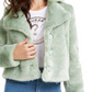 Casaco Guess Feminino Minted Faux Fur Verde Tamanho -M