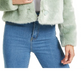 Casaco Guess Feminino Minted Faux Fur Verde Tamanho -M
