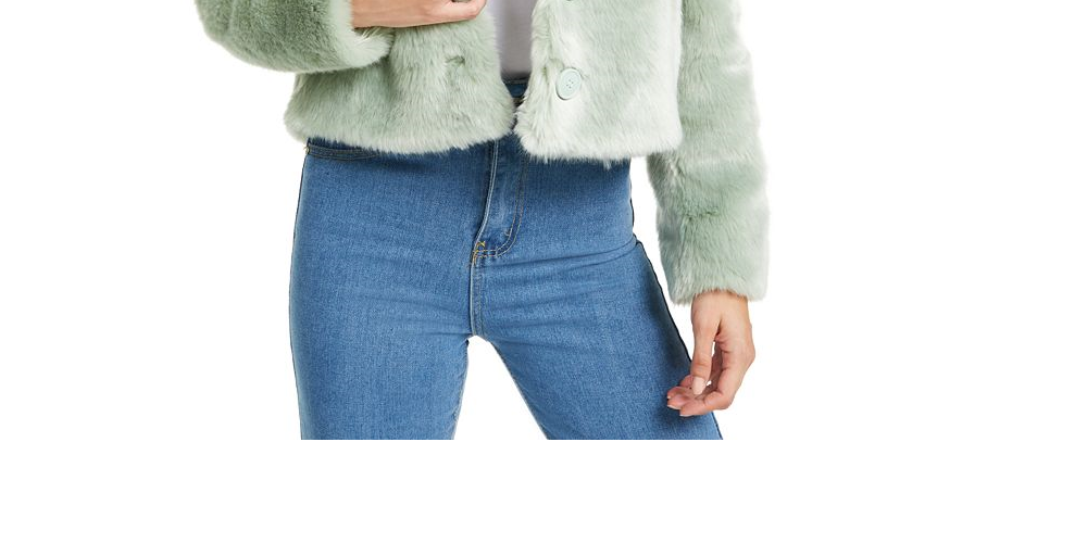 Casaco Guess Feminino Minted Faux Fur Verde Tamanho -M